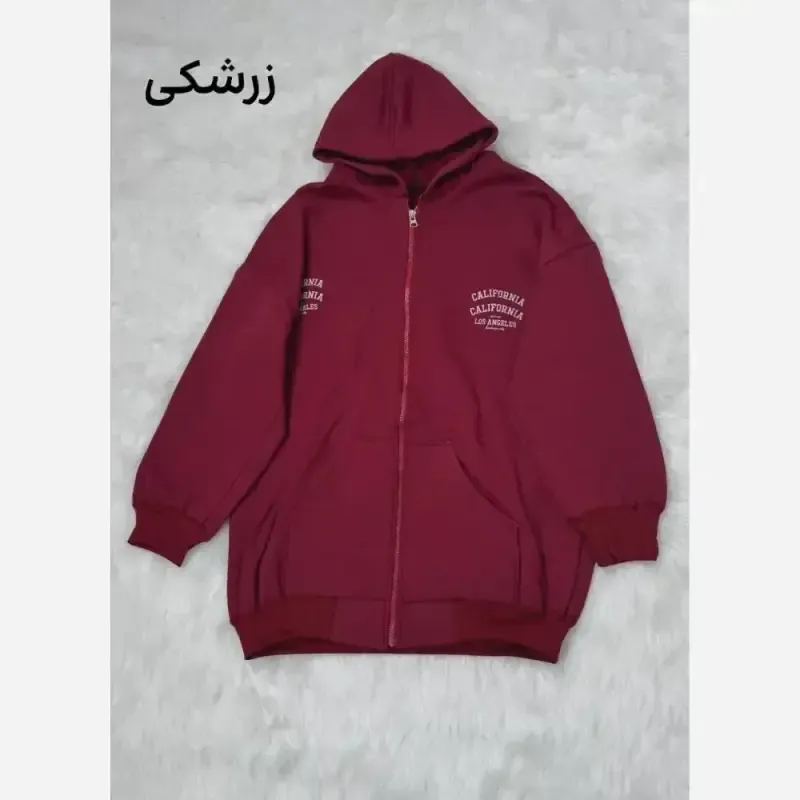سویشرت کالیفورنیا دورس تو کرکی جیب دار فری سایز