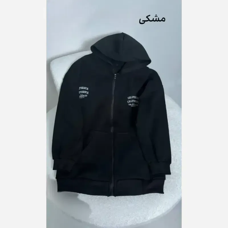سویشرت کالیفورنیا دورس تو کرکی جیب دار فری سایز