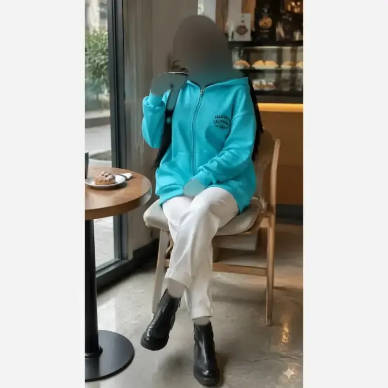 سویشرت کالیفورنیا دورس تو کرکی جیب دار فری سایز