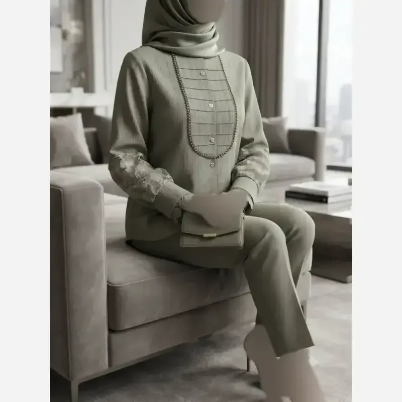 شومیز زنانه مدل آیجان جنس پارچه توکی درجه یک