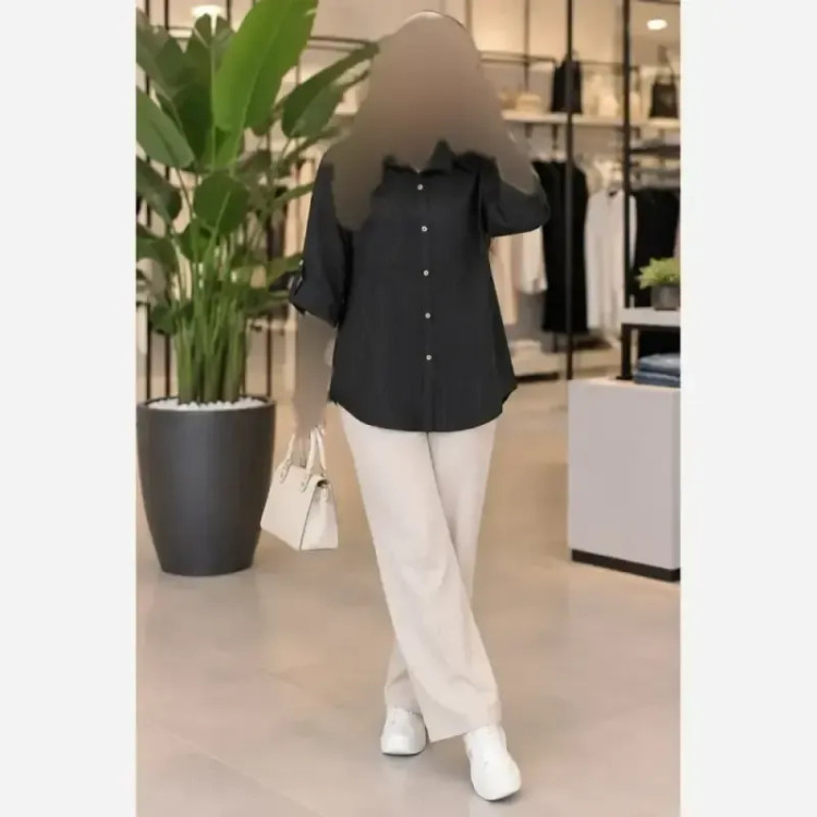 شومیز کراش پاگن دار خنک و تابستانه سایز بزرگ