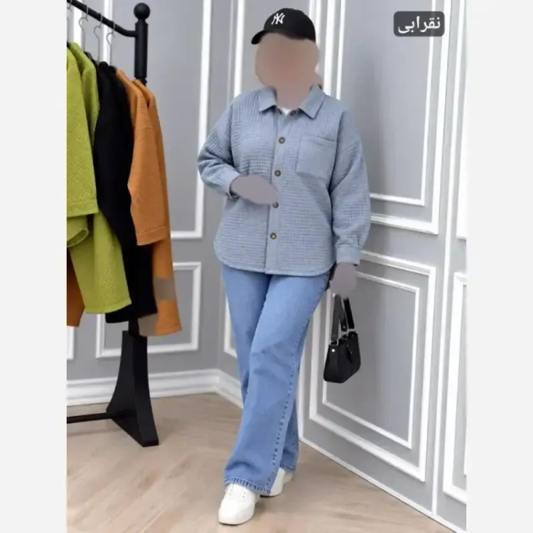 مانتو فیتیله ای چهارخونه ریز ضخیم پایزه فری سایز 36 تا 46