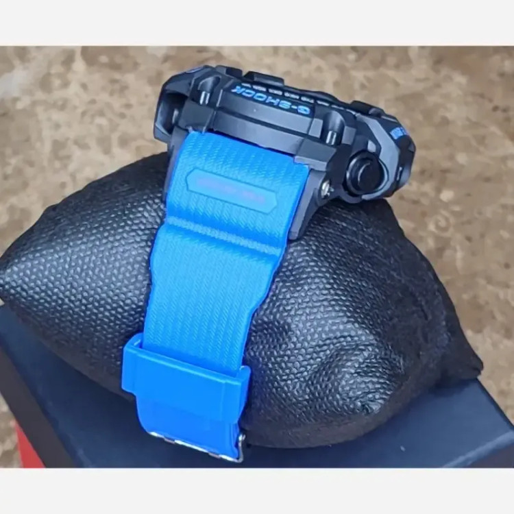 ساعت مچی عقربه ای دیجیتال جی شاک مدل CASIO G-SHOCK 5478 دوزمانه صفحه مشکی بند آبی