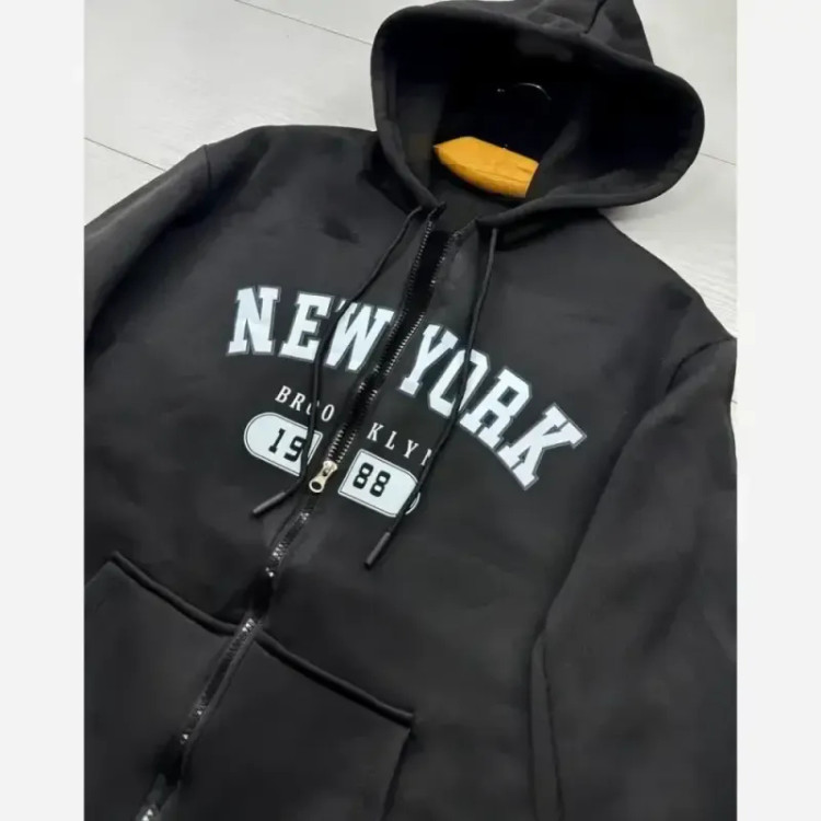 سویشرت NY دورس تو کرکی مشکی زنانه فری سایز