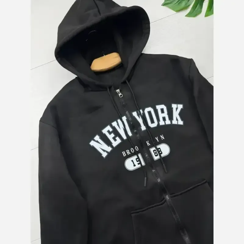 سویشرت NY دورس تو کرکی مشکی زنانه فری سایز