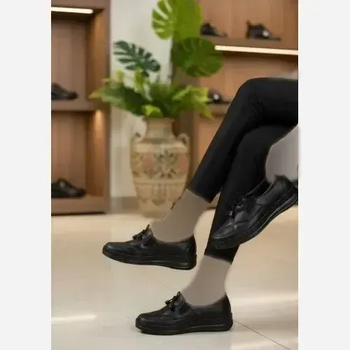 کفش طبی زنانه مدل صبا رویه چرم با زیره پیو و کفی ماساژور پد خارپاشنه سایز 37 تا 41