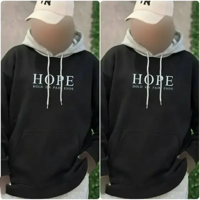 هودی دورس توکرکی طرح HOPE سایز فری مناسب 38 تا 48