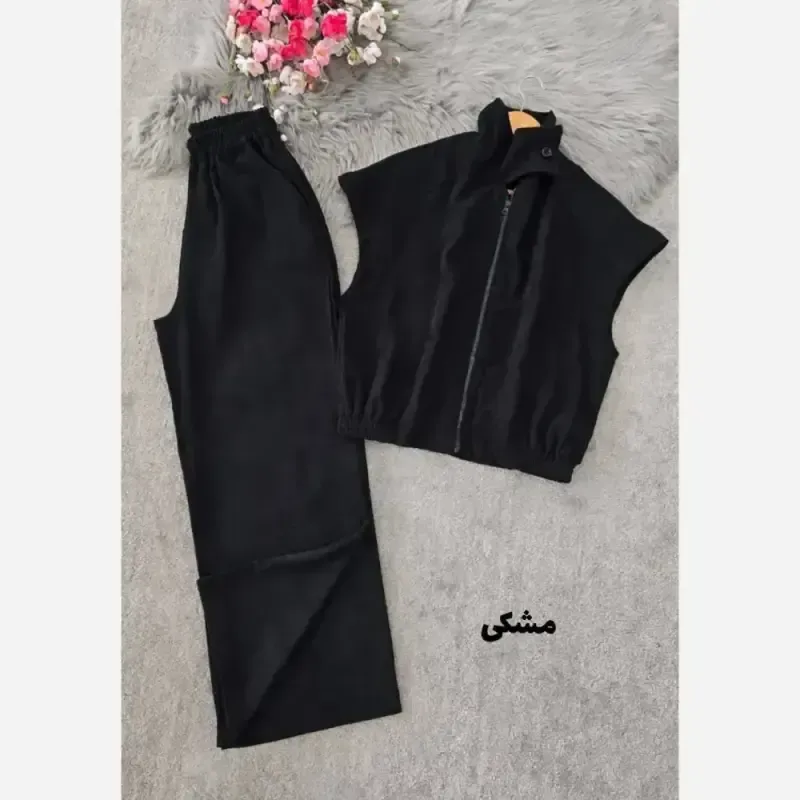 ست وست و شلوار مخمل کبریتی زنانه مدل برکه فری سایز