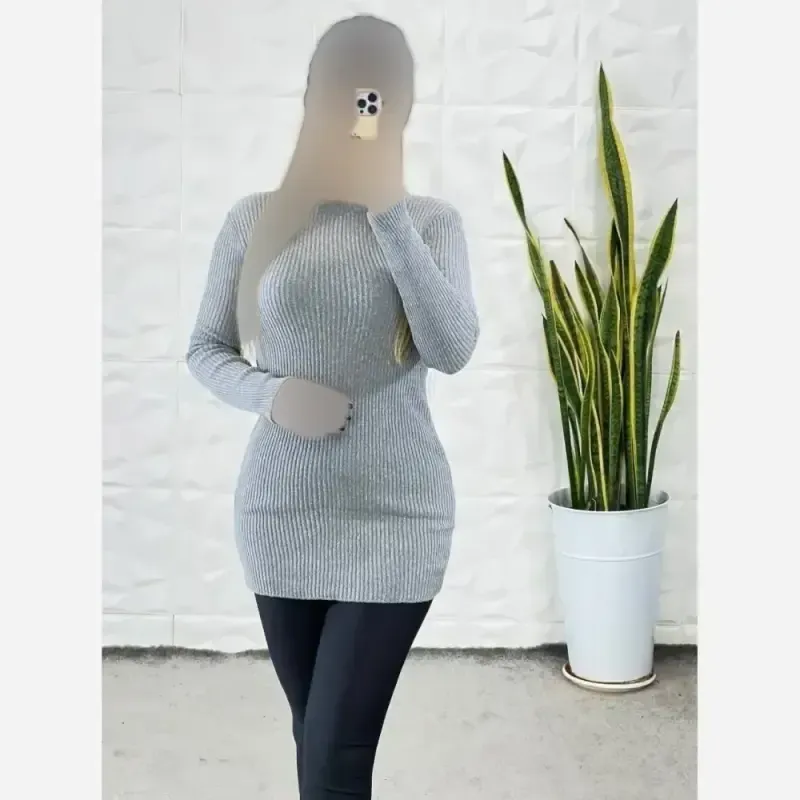 گپ بافت زنانه یقه گرد جنس نخ آکرولیک اعلا فری سایز