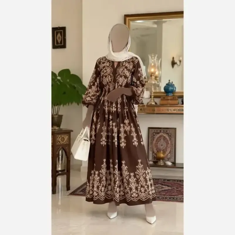 پیراهن ساحلی ترمه فلور بوگاتی فری سایز 38 تا 52