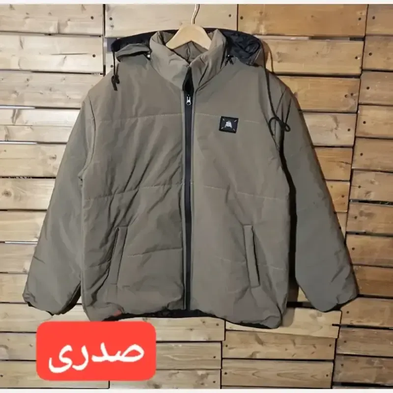 کاپشن باکسی مردانه برزنتی ضخیم
