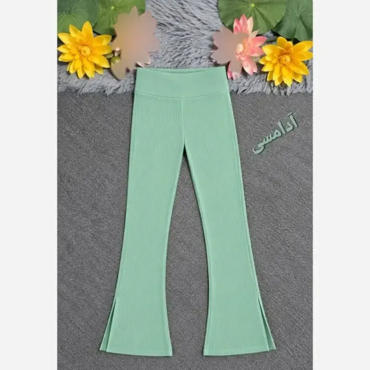 لگ کمر گنی دمپا گشاد چاک دار بافت کبریتی زنانه