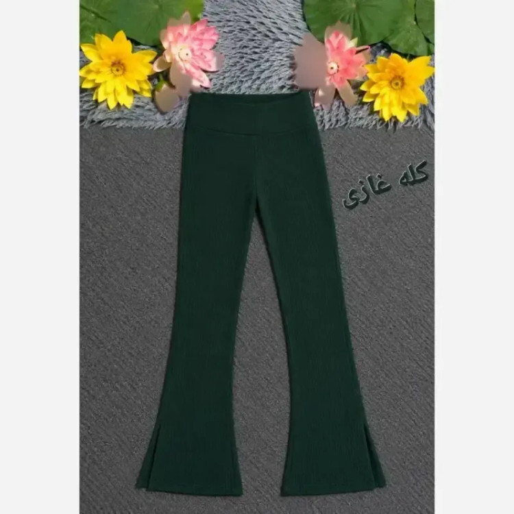 لگ کمر گنی دمپا گشاد چاک دار بافت کبریتی زنانه