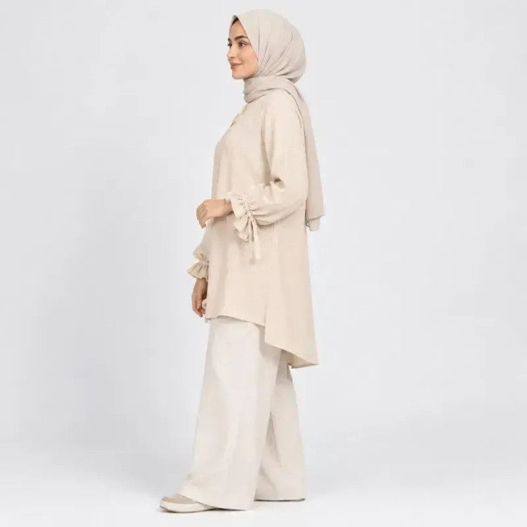 تونیک زنانه لینن مدل کوک دوزی