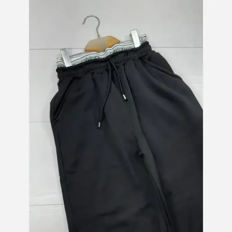 شلوار دورس تو کرکی مشکی دمپا گت جیب دار فری سایز 38 تا 46