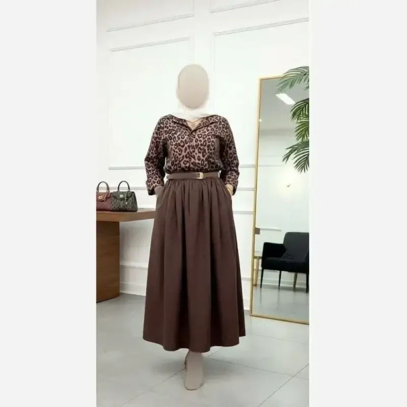 ست شومیز پیراهن بوگاتی و دامن لنینت فری سایز 38 تا 46