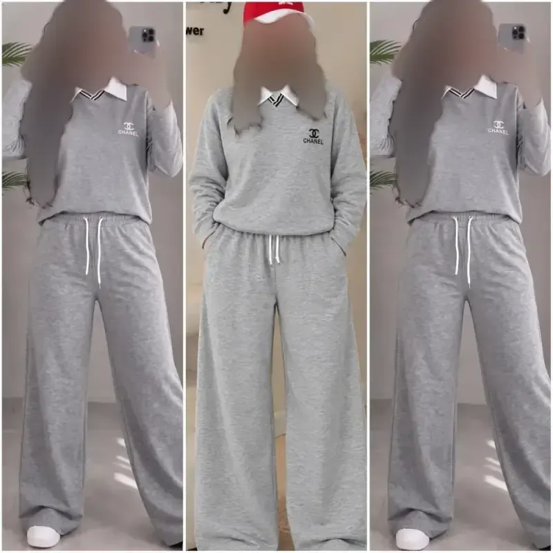 ست تیشرت و شلوار اسپرت سانای جنس ملانژ درجه یک فری سایز