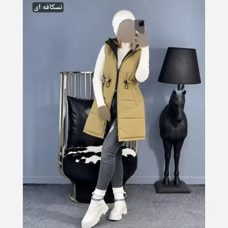 پافر ساشا میکرو آستر دار پشم شیشه کلاه دار سایز فری 36 تا 46