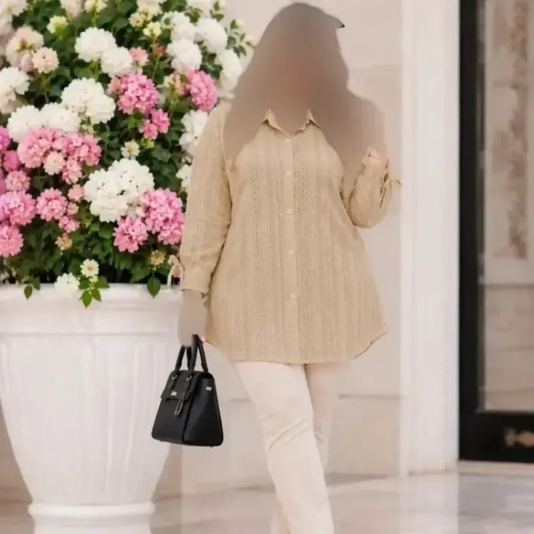 شومیز مانتویی عروسکی با جنس مراکشی درجه یک و رنگ بندی متنوع برای سایزهای 38-50