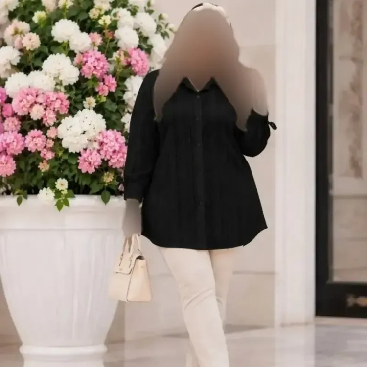 شومیز مانتویی عروسکی با جنس مراکشی درجه یک و رنگ بندی متنوع برای سایزهای 38-50