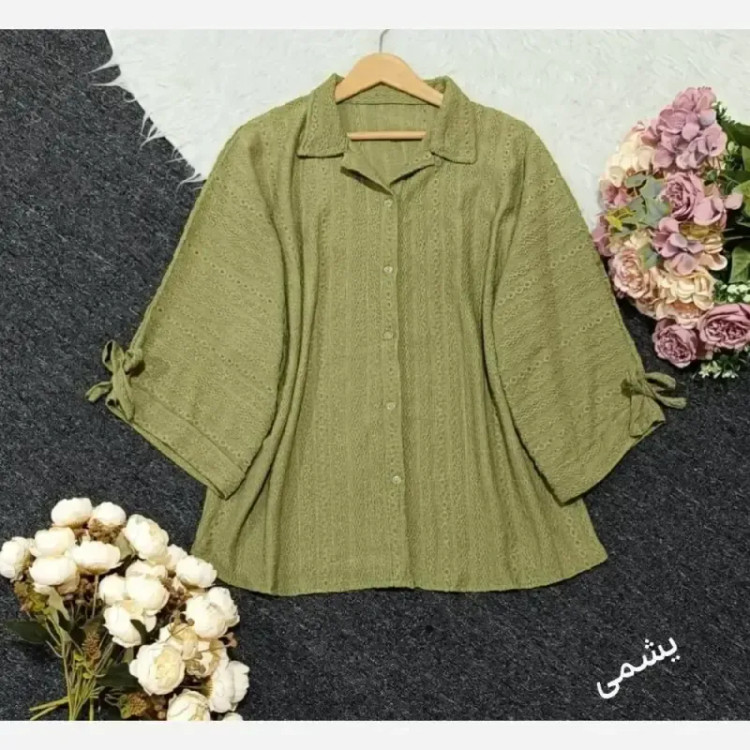 شومیز مانتویی عروسکی با جنس مراکشی درجه یک و رنگ بندی متنوع برای سایزهای 38-50