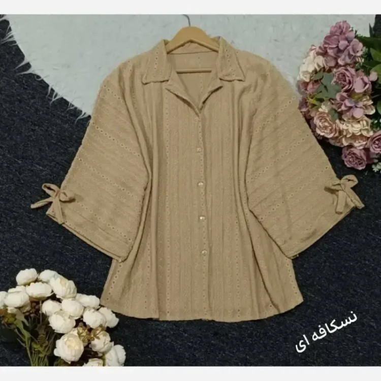 شومیز مانتویی عروسکی با جنس مراکشی درجه یک و رنگ بندی متنوع برای سایزهای 38-50